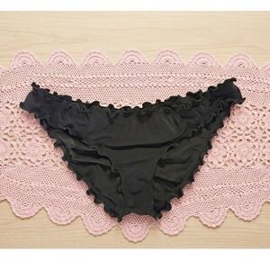 Victorias Secret The Ruffle Cheeky Bikini Bottom Ruched Back Medium Low Rise